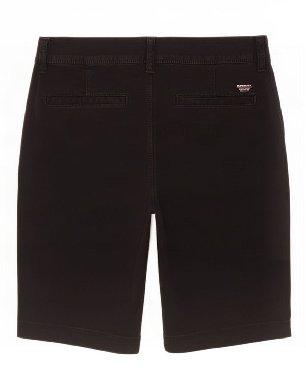 Superdry Mens Slim Fit Chino Shorts W30 Médio Algodão Preto