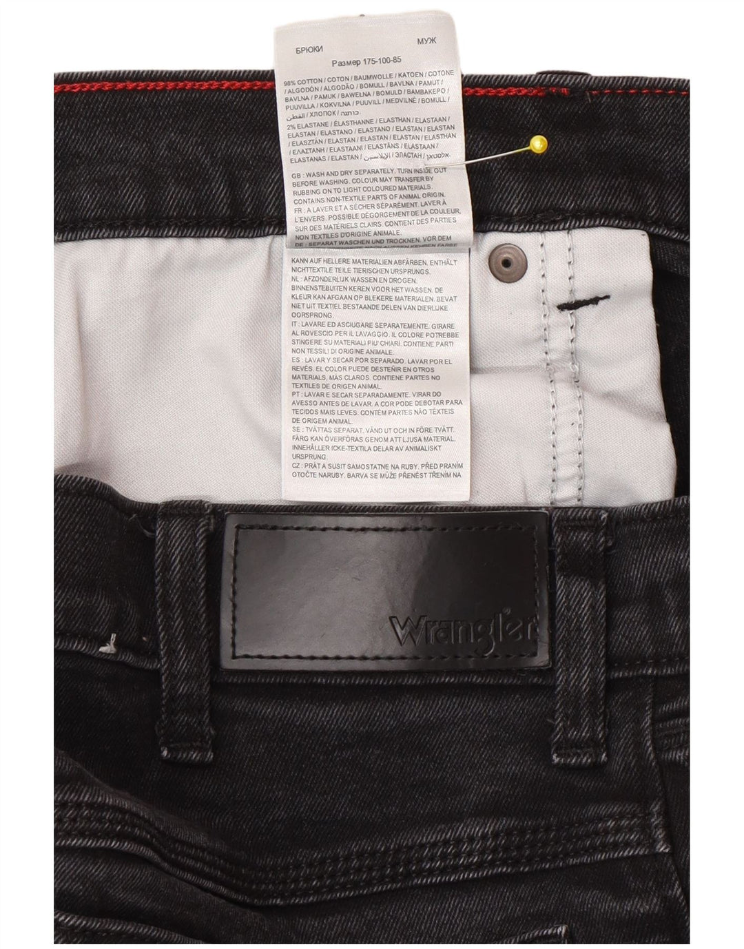 Wrangler Mens Straight Jeans W34 L32 Cinza Algodão