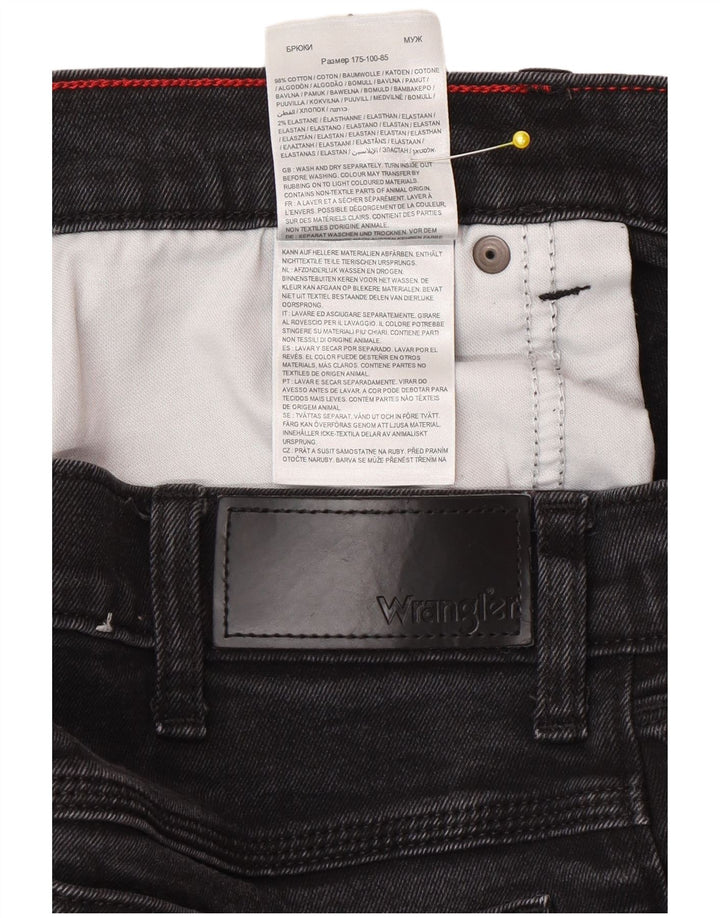 Wrangler Mens Straight Jeans W34 L32 Cinza Algodão