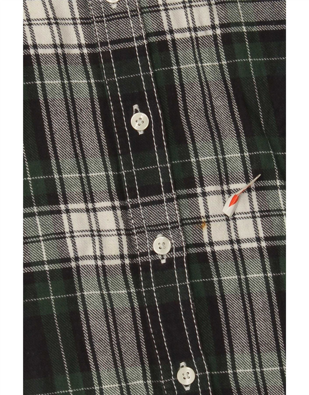 Camisa feminina de flanela PEPE Jeans UK 14 algodão xadrez verde médio