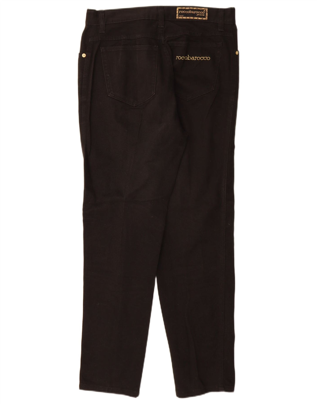 Calça jeans feminina Roccobarocco EU 40 médio W32 L30 preta