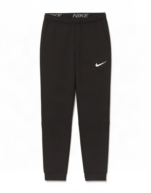 Nike Mens Dri Fit Calças de treino Joggers grandes de algodão preto