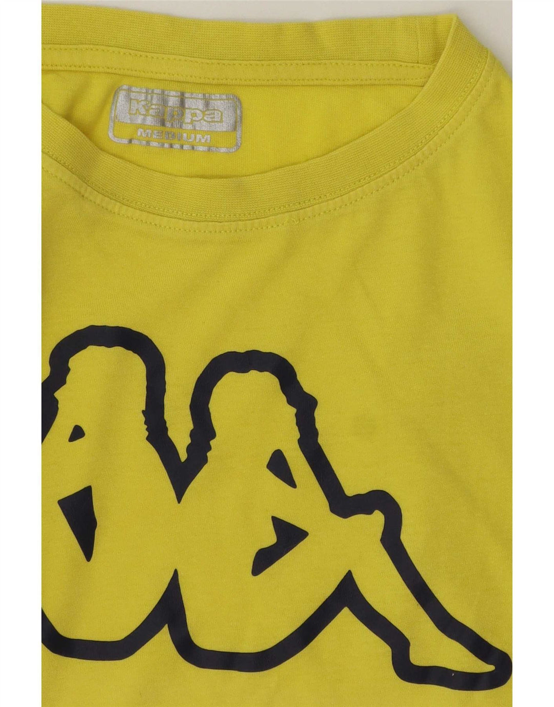 Camiseta gráfica masculina Kappa Top médio amarelo