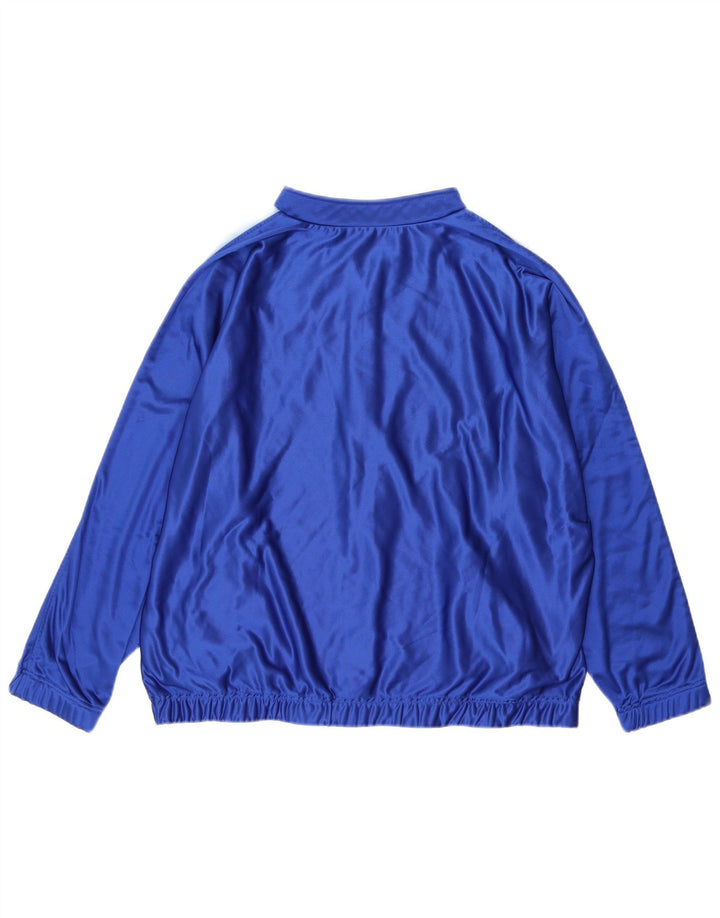 Casaco de treino masculino vintage XL azul colorblock