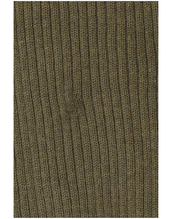 Suéter masculino VINTAGE militar com gola redonda grande cáqui