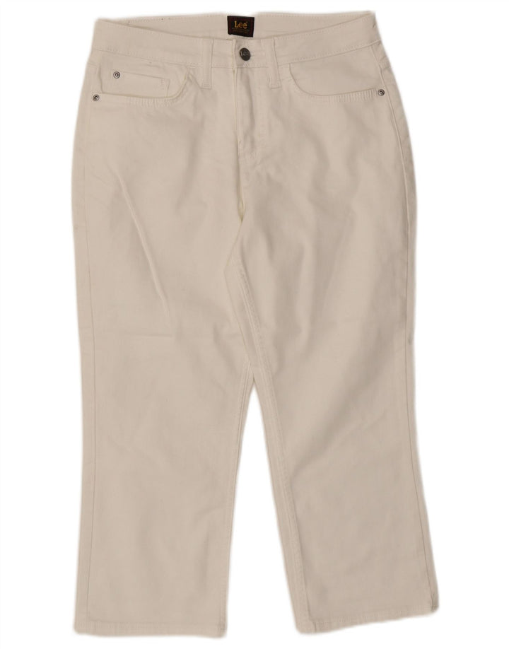 Lee Womens Capri Jeans US 8 Médio W30 L21 Algodão Branco