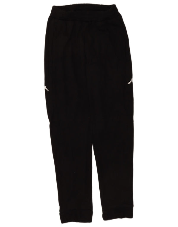 Calça de treino feminina Kappa Joggers UK 8 pequeno algodão preto