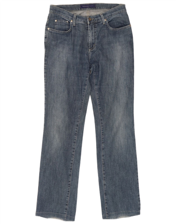 Jeans retos femininos TRUSSARDI W26 L30 algodão azul