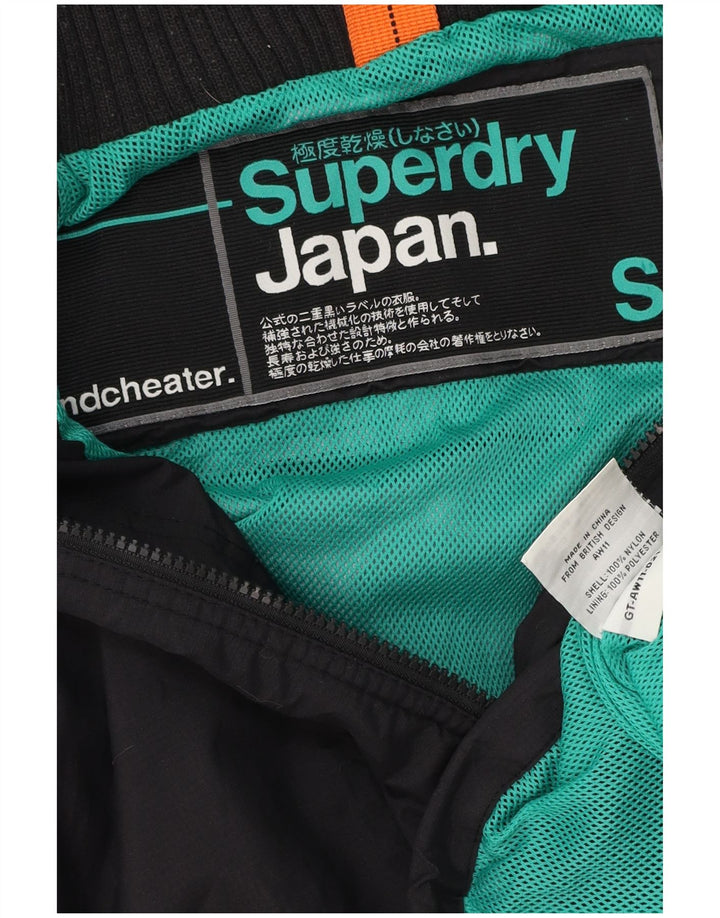 Jaqueta corta-vento feminina Superdry UK 10 poliéster preto pequeno