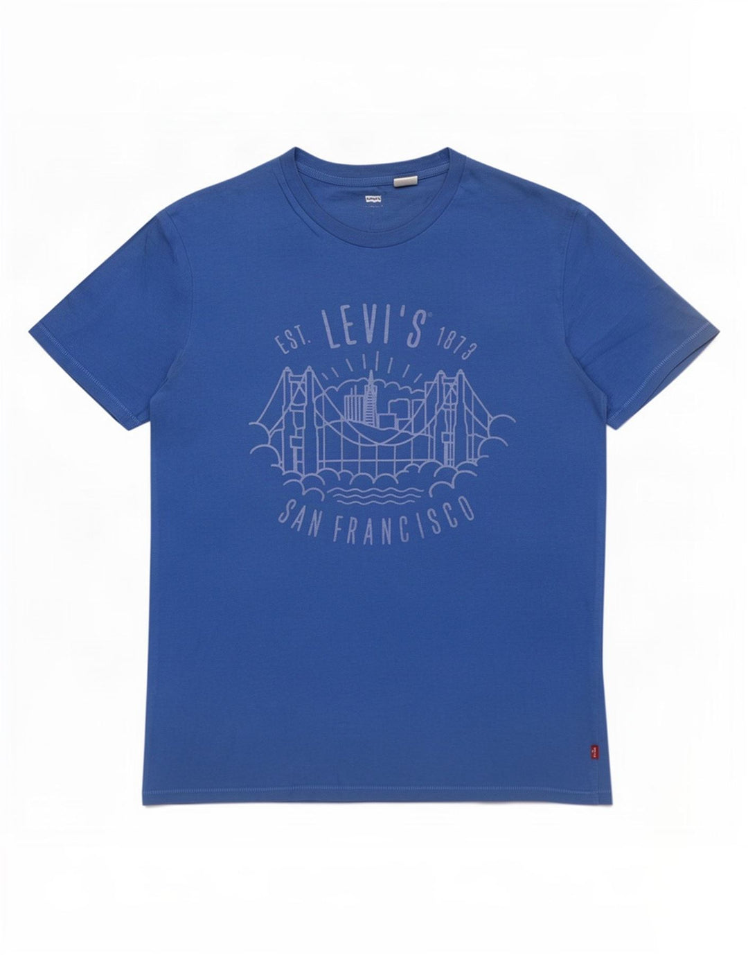 Camiseta masculina gráfica Levi's Top médio azul algodão
