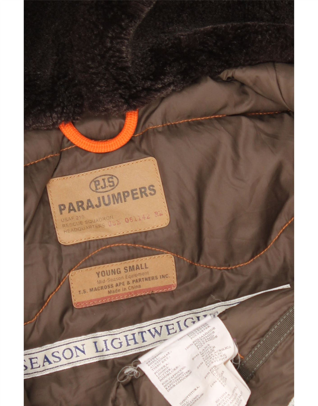 Jaqueta Parajumpers Meninos Acolchoada com Capuz 11-12 Anos Pequeno Poliéster Azul Marinho