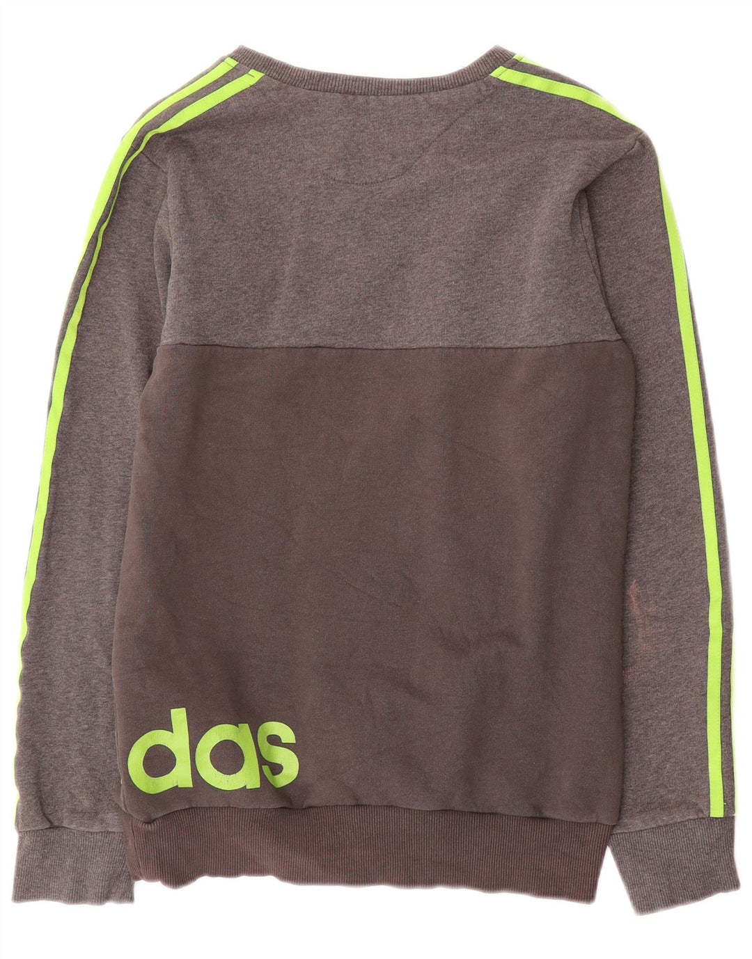 Adidas Mens Graphic Moletom Jumper Pequeno Algodão Cinza