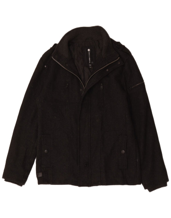 Jaqueta militar masculina Billabong UK 40 poliéster cinza grande