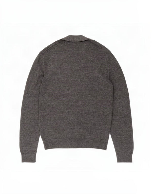 Suéter cardigã masculino Zara grande cinza