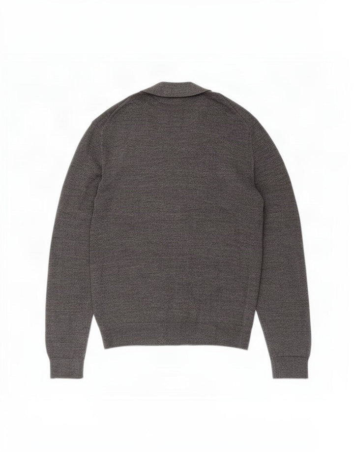 Suéter cardigã masculino Zara grande cinza