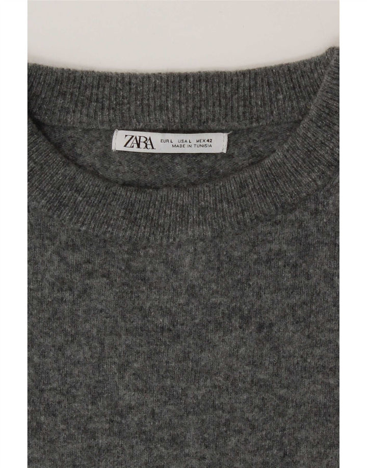 Zara Suéter Masculino Jumper Grande Cinza