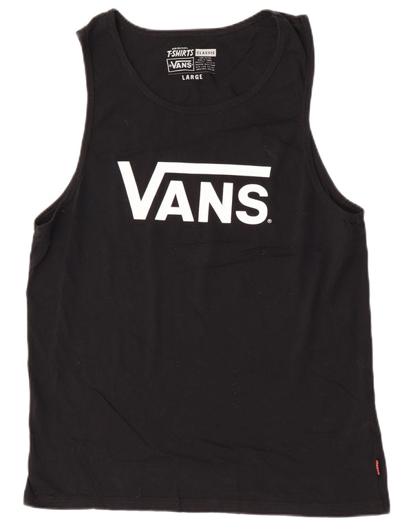 Vans Mens Classic Fit Graphic Vest Top Grande Algodão Preto