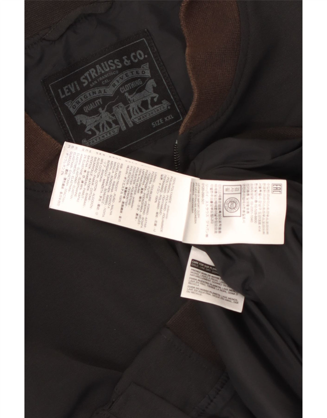 Jaqueta bomber masculina Levi's UK 44 2XL poliamida preta