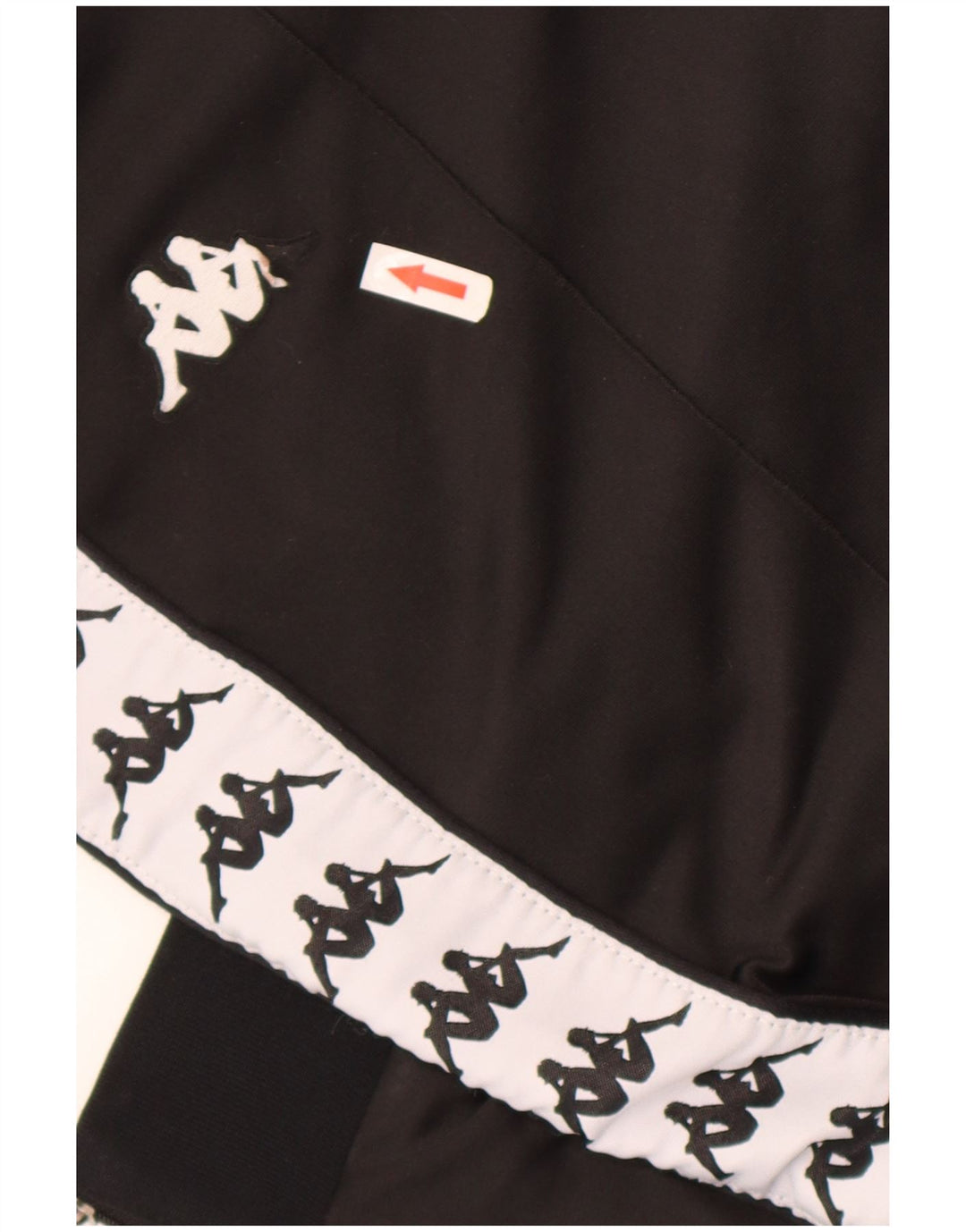 Calça esportiva Kappa masculina gráfica joggers médio preto colorblock