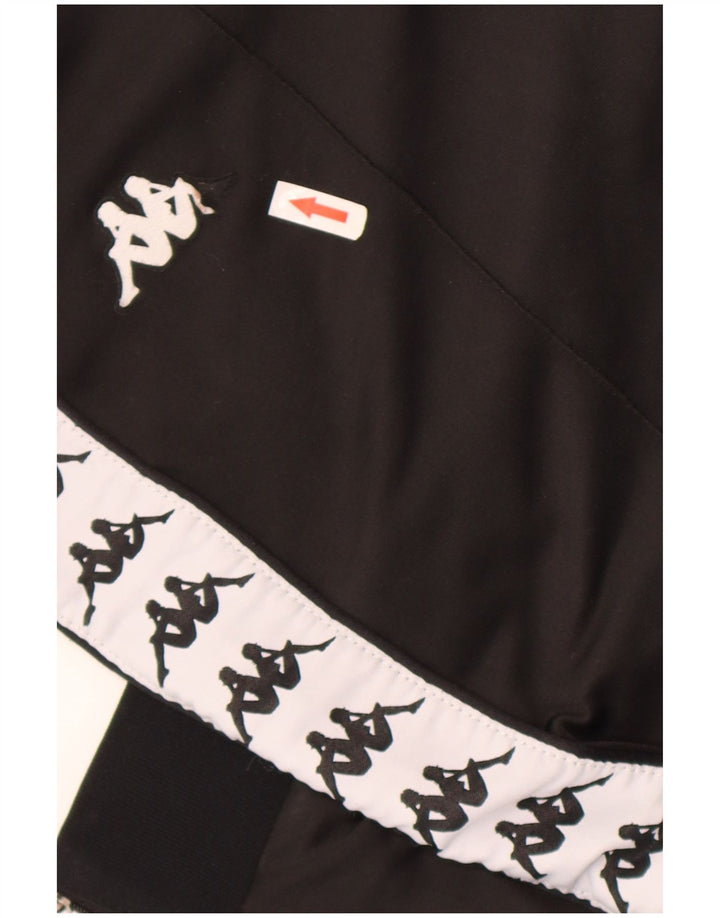 Calça esportiva Kappa masculina gráfica joggers médio preto colorblock