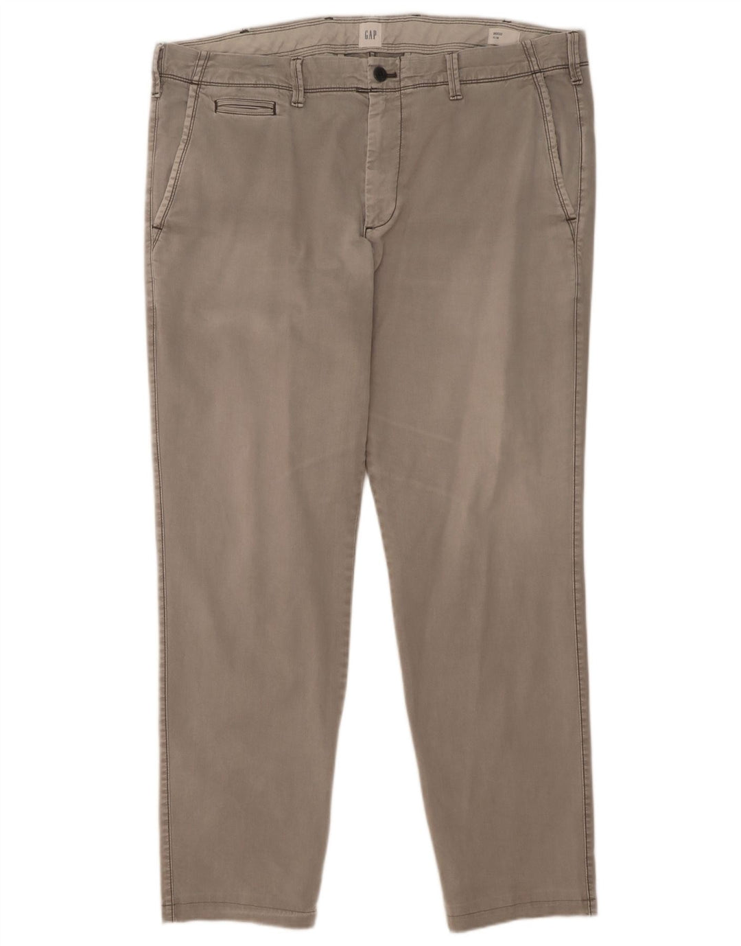 Calça Chino Slim Masculina Gap W38 L32 Algodão Cinza