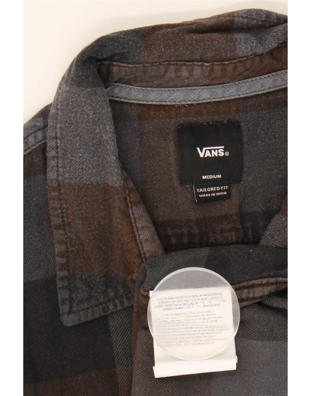 Camisa masculina Vans Tailored Fit flanela média multicolorida xadrez algodão