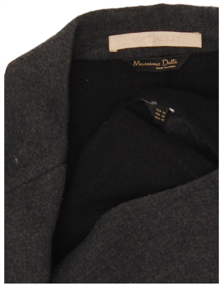 Jaqueta Blazer Masculina Massimo Dutti com 2 Botões EU 52 Grande Cinza