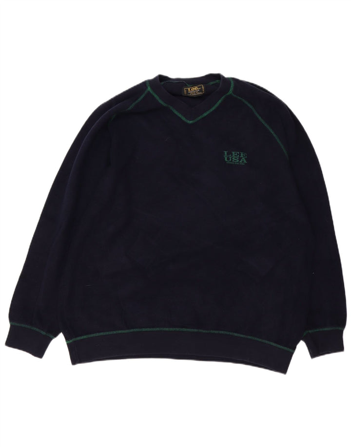 Moletom masculino LEE Jumper XL azul marinho algodão