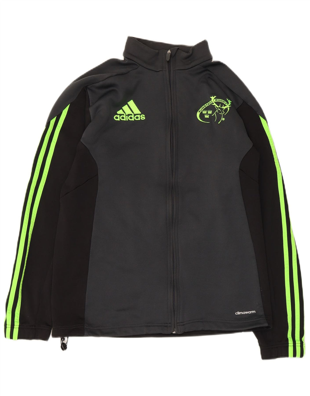 Adidas Womens Munster Rugby Tracksuit Top Jaqueta Reino Unido 14 Médio Cinza