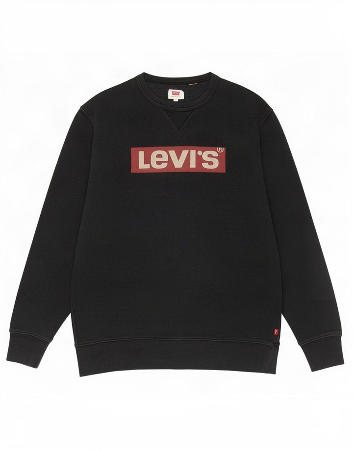 Suéter gráfico masculino Levi's grande algodão preto