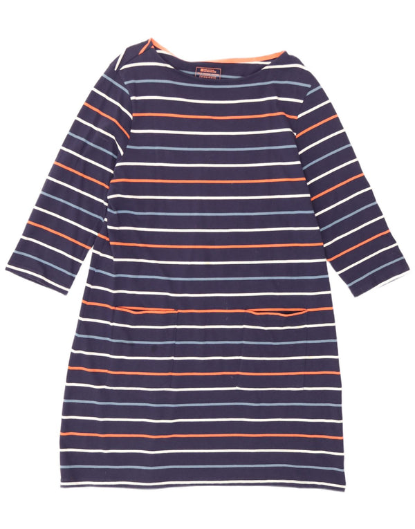 Vestido evasê feminino Mountain Warehouse UK 18 XL azul marinho listrado