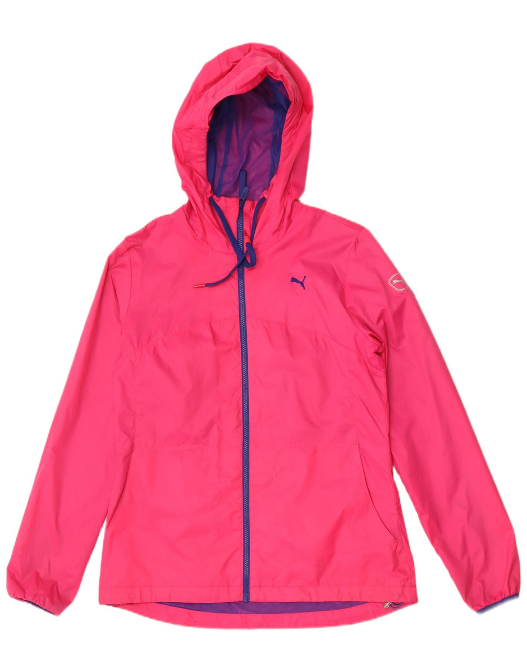 Jaqueta de chuva com capuz feminina Puma UK 12 rosa médio
