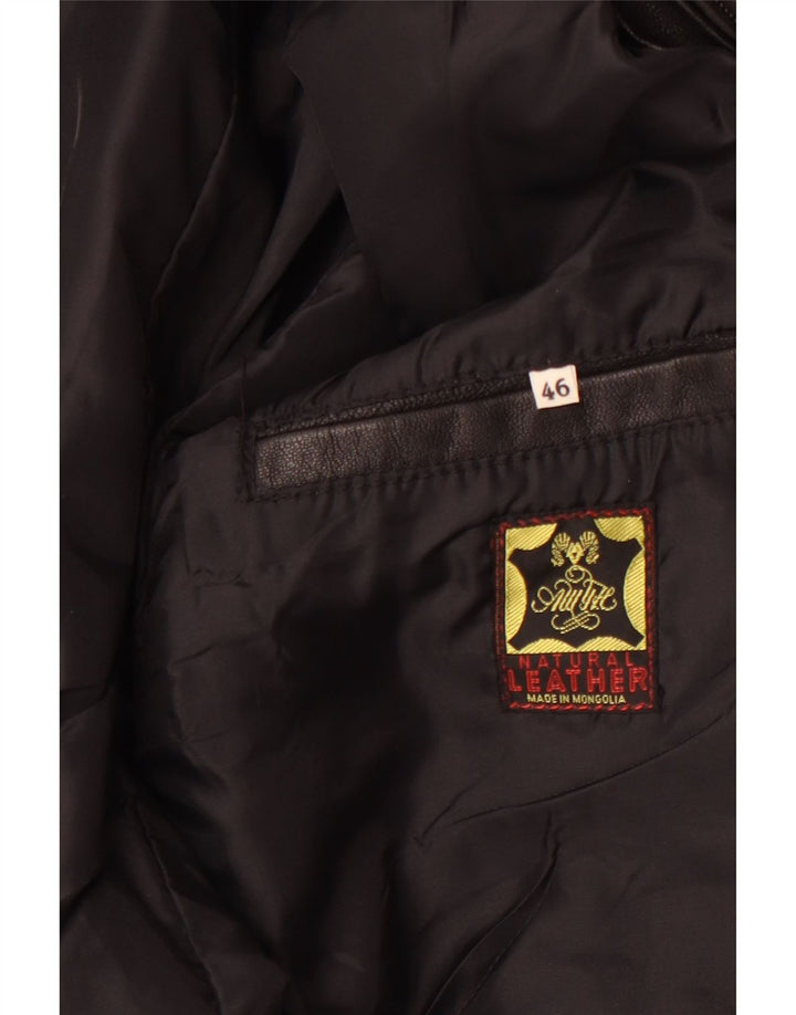 Jaqueta de couro masculina VINTAGE EU 46 pequena couro preto