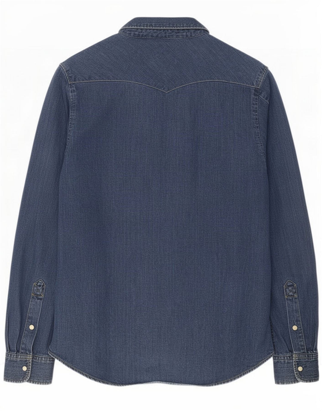 Camisa jeans masculina Lee algodão azul médio