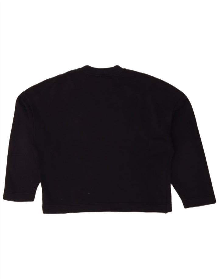 Byblos moletom feminino oversized cropped EUA 8 médio azul marinho