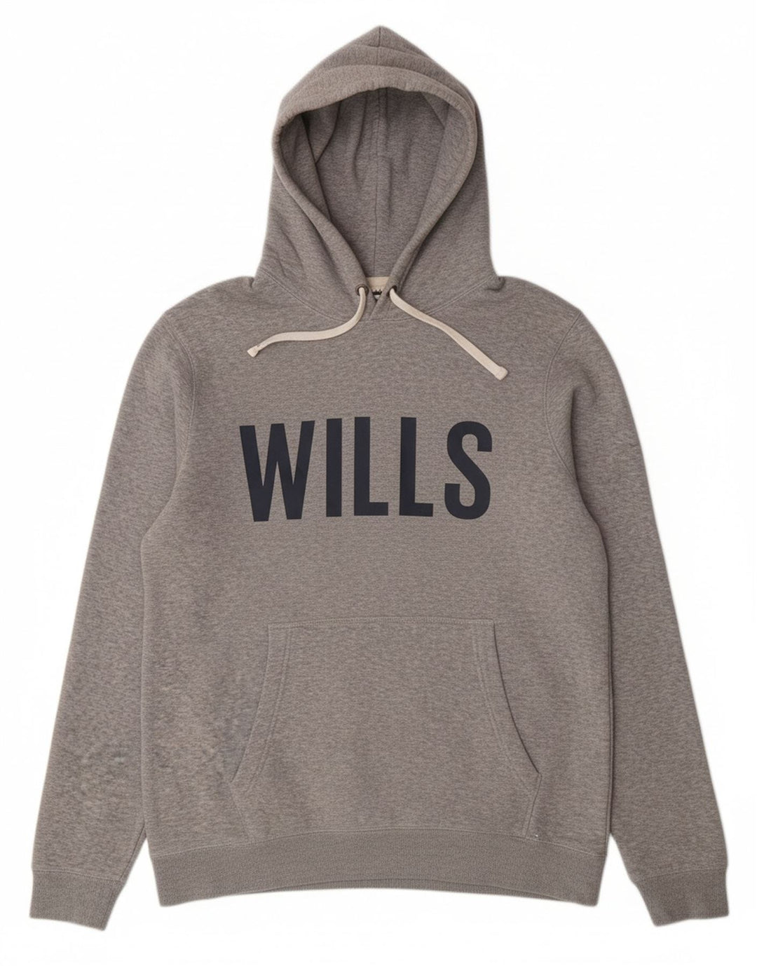 JACK WILLS Suéter masculino com capuz gráfico grande algodão cinza