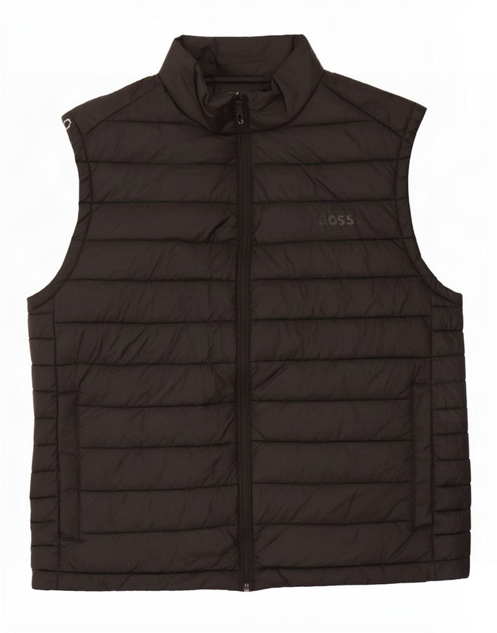 Colete acolchoado masculino Hugo Boss EU 56 3XL preto poliamida