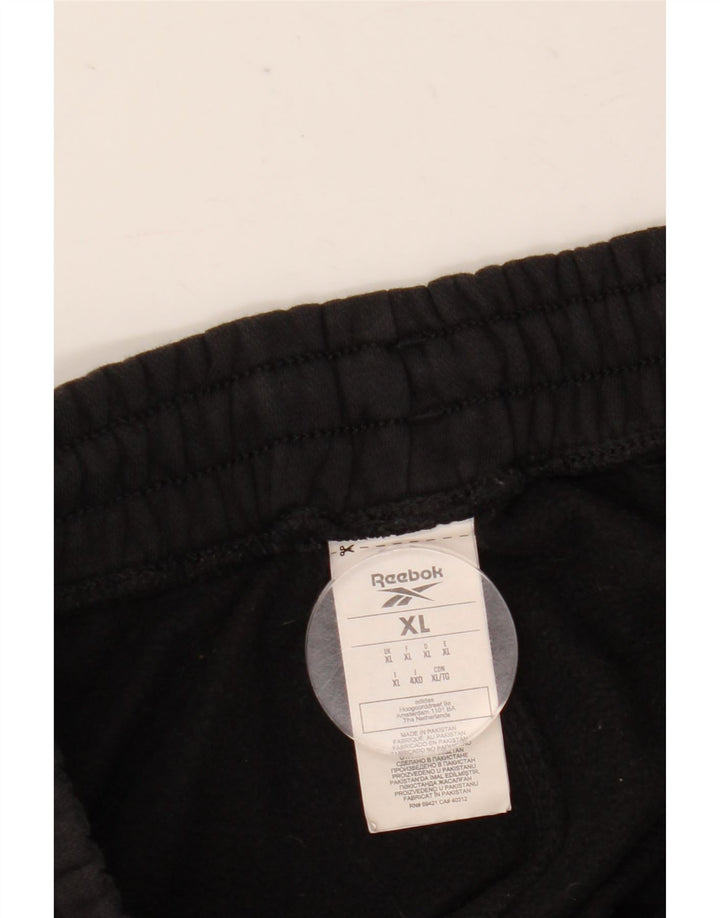 Reebok Mens Graphic Calças de treino Joggers XL algodão preto