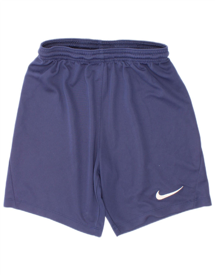 Shorts esportivos Nike Boys Dri Fit 10-11 anos médio azul marinho poliéster
