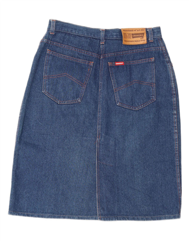 Saia jeans feminina CARRERA W32 grande algodão azul