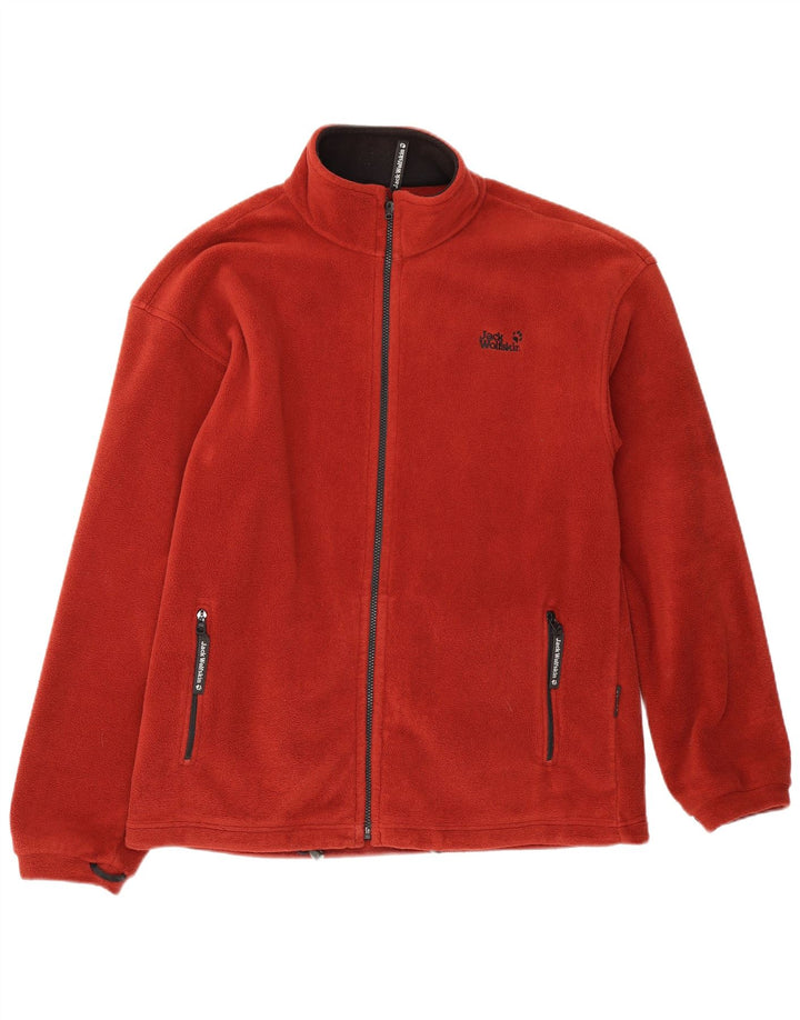 Jaqueta masculina de lã Jack Wolfskin UK 42 XL poliéster vermelho