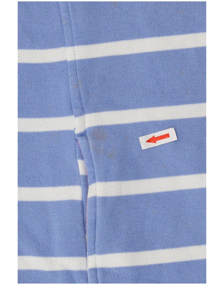 Crew Clothing feminino oversized moletom jumper UK 10 pequeno azul listrado