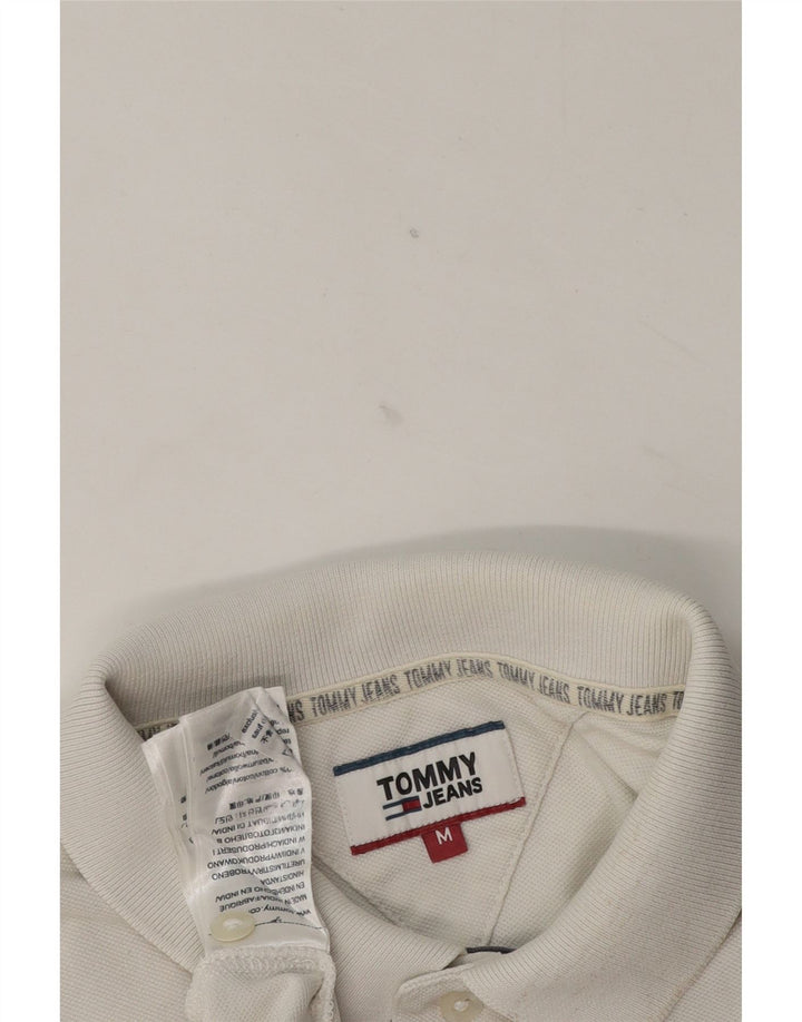 Camisa polo masculina Tommy Hilfiger de algodão branco médio