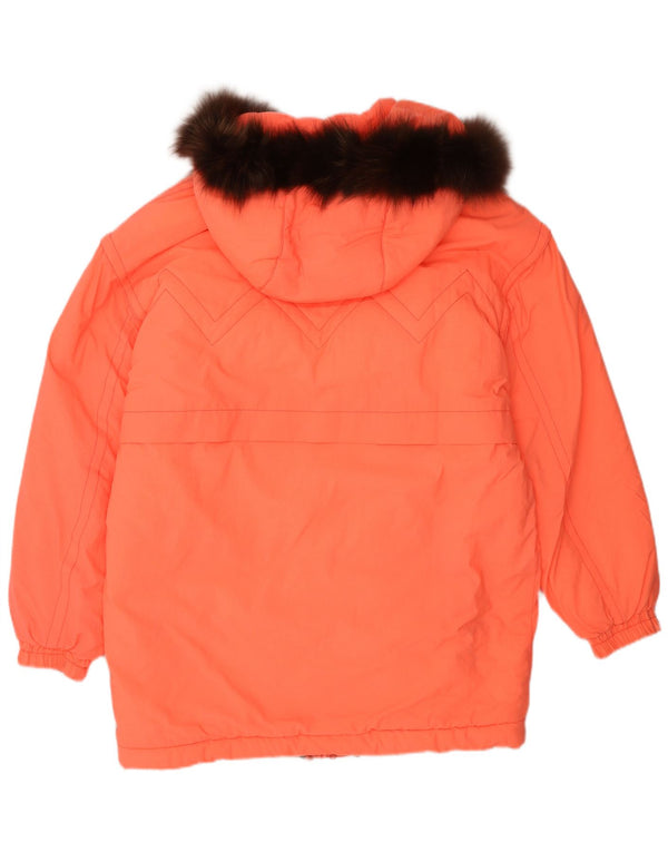 Casaco feminino Fila com capuz oversized acolchoado IT 44 médio laranja poliamida