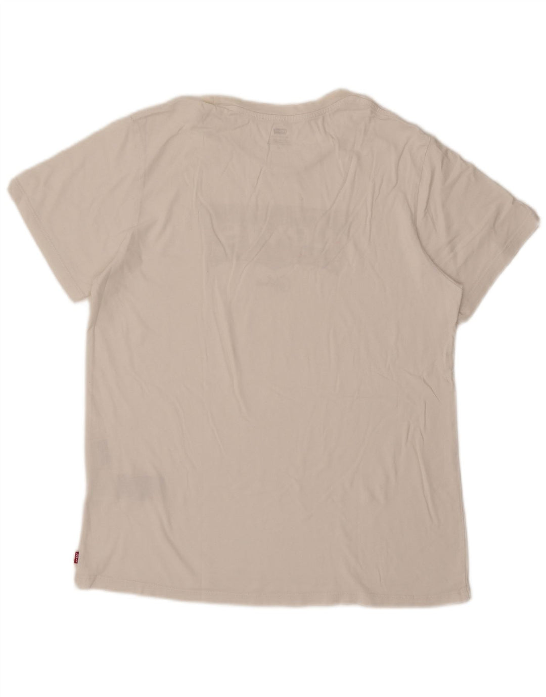 Camiseta feminina gráfica Levi's UK 16 grande algodão branco