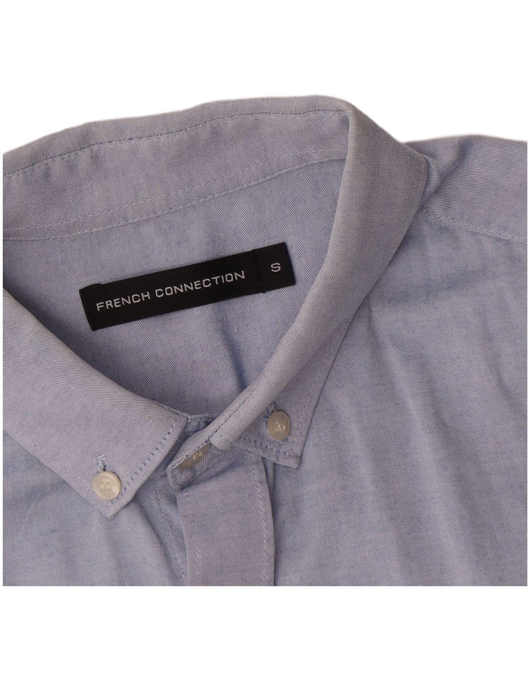 Camisa masculina French Connection pequena azul algodão