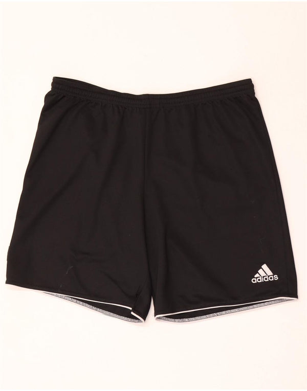Shorts esportivos masculinos Adidas grande poliéster preto