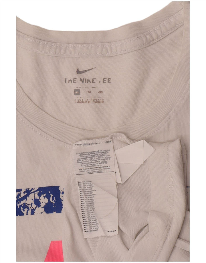 Camiseta Nike masculina gráfica Top 2XL algodão branco