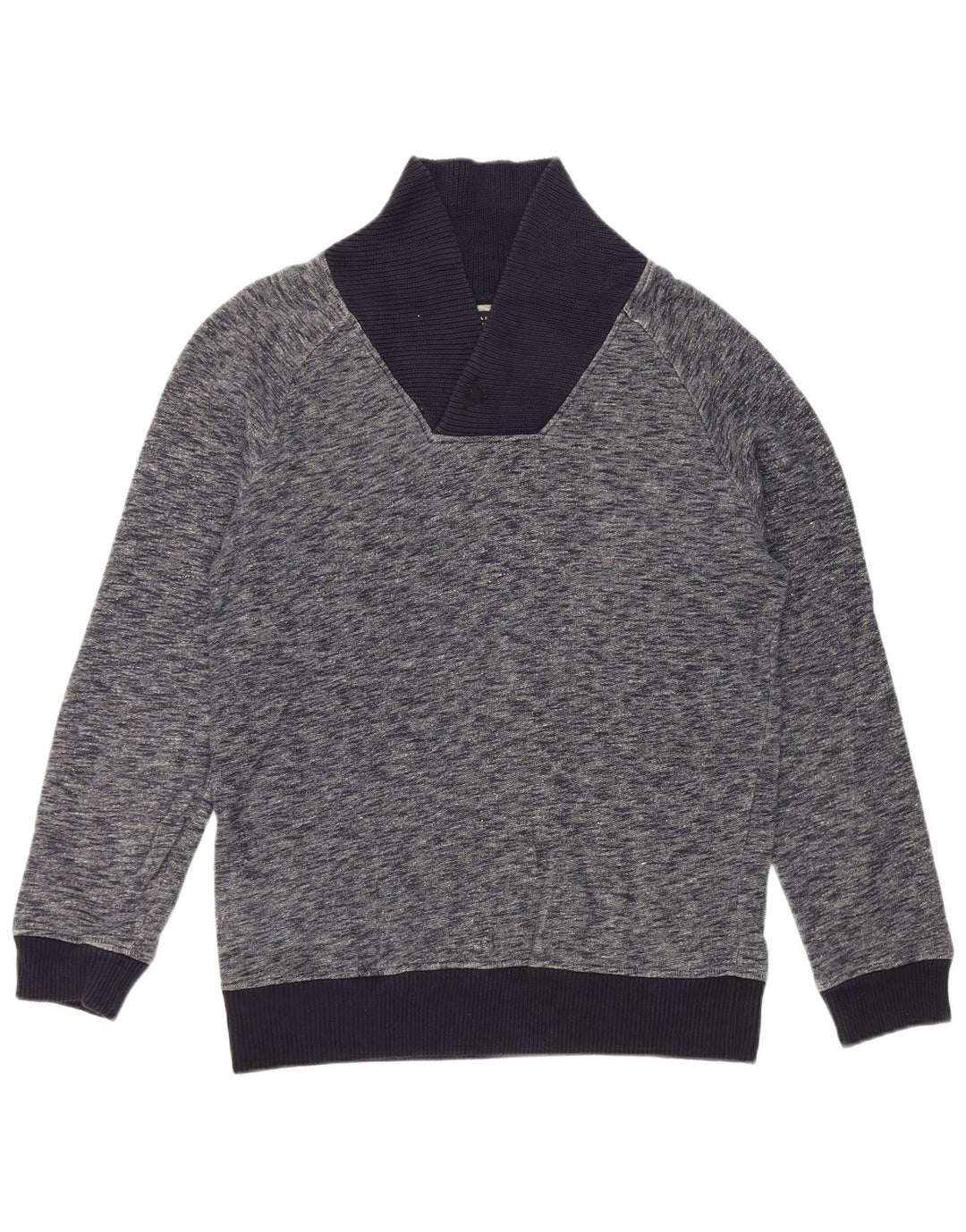 Zara moletom masculino jumper grande azul marinho manchado