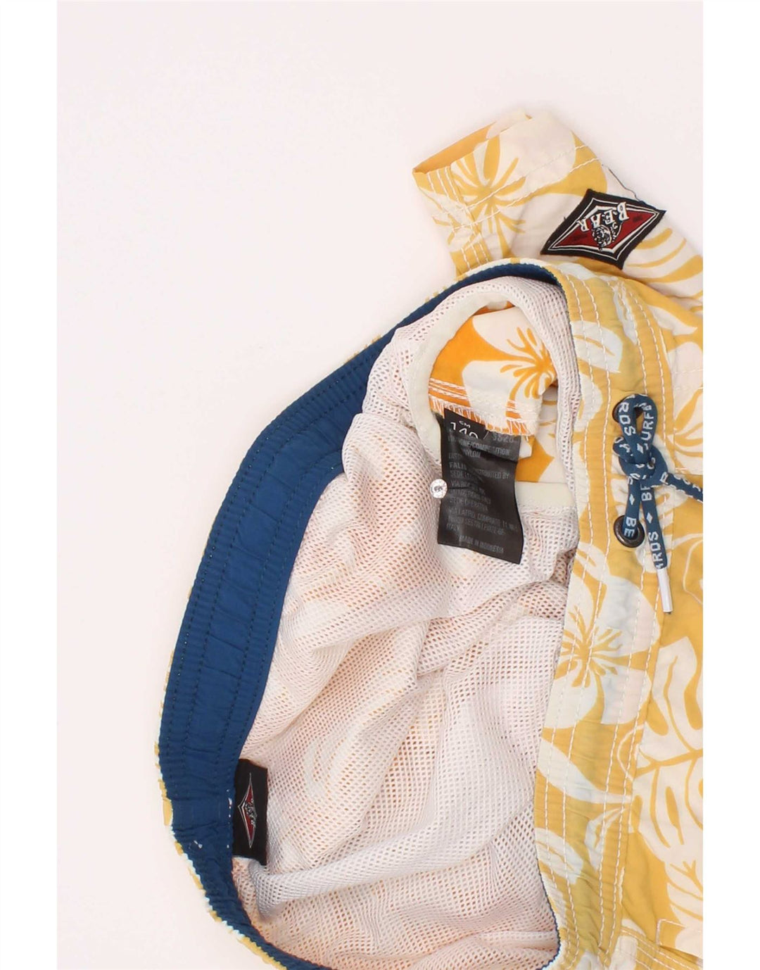 Shorts de natação Bear Boys 9-10 anos amarelo floral nylon